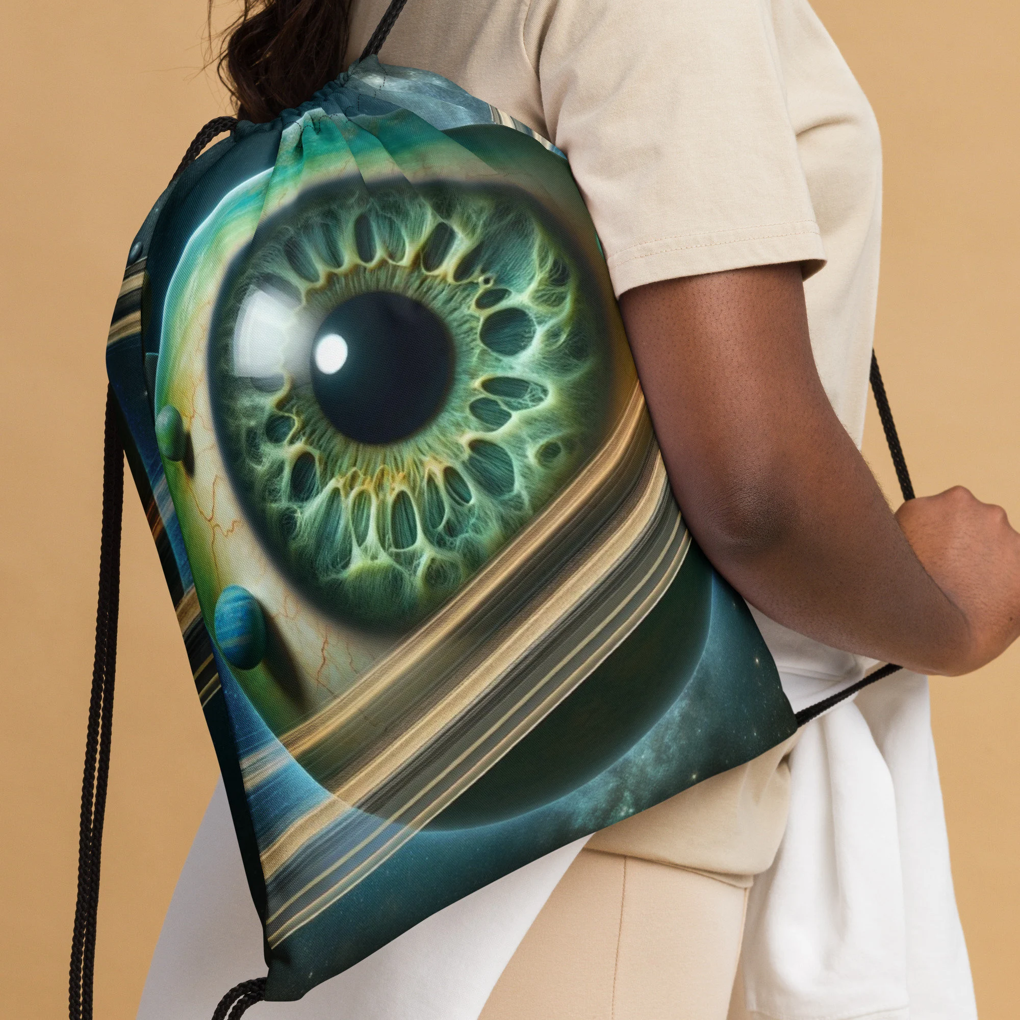 Green Eyeball Planet Bag