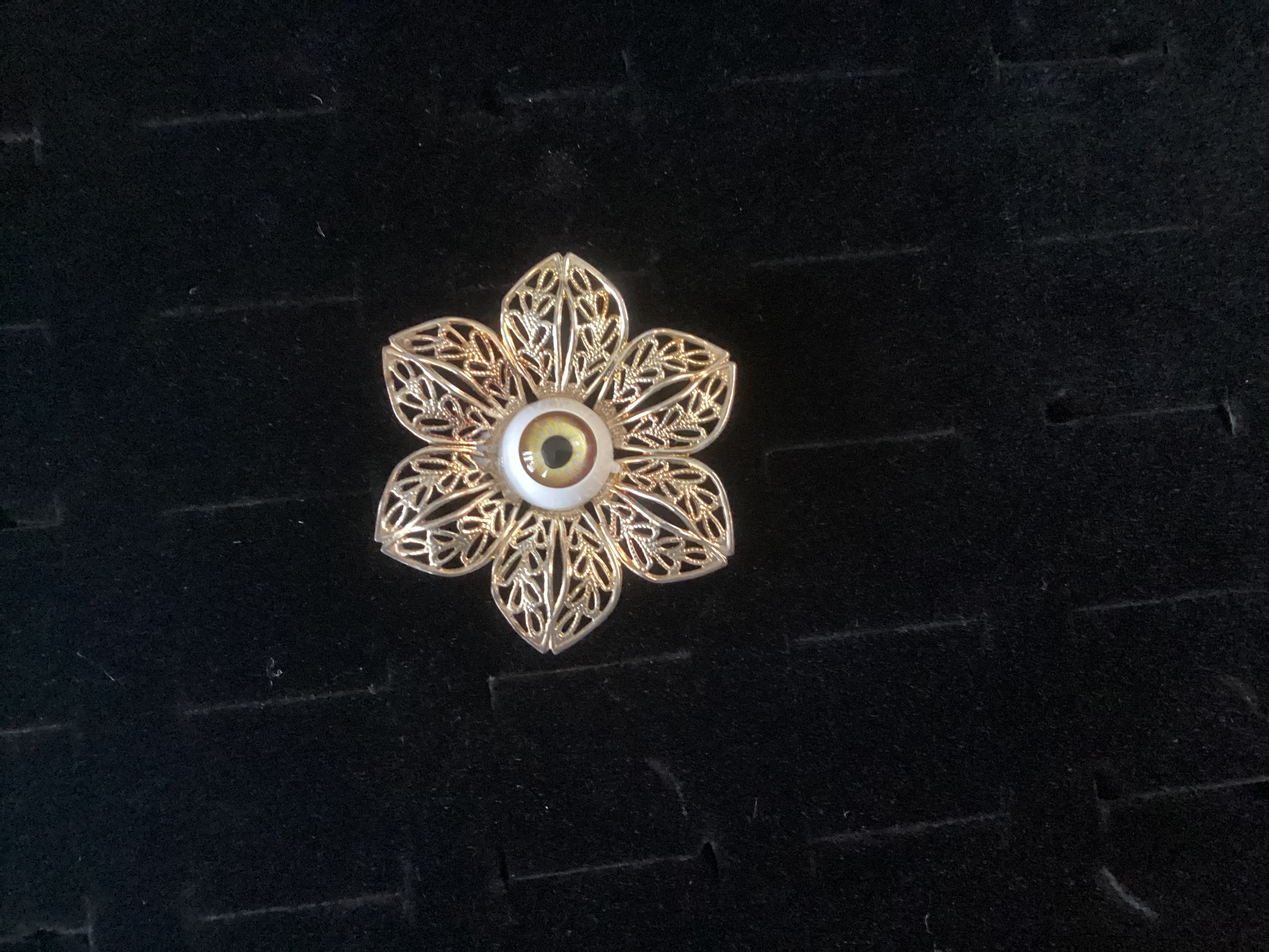 Yellow Flower Eye Ring