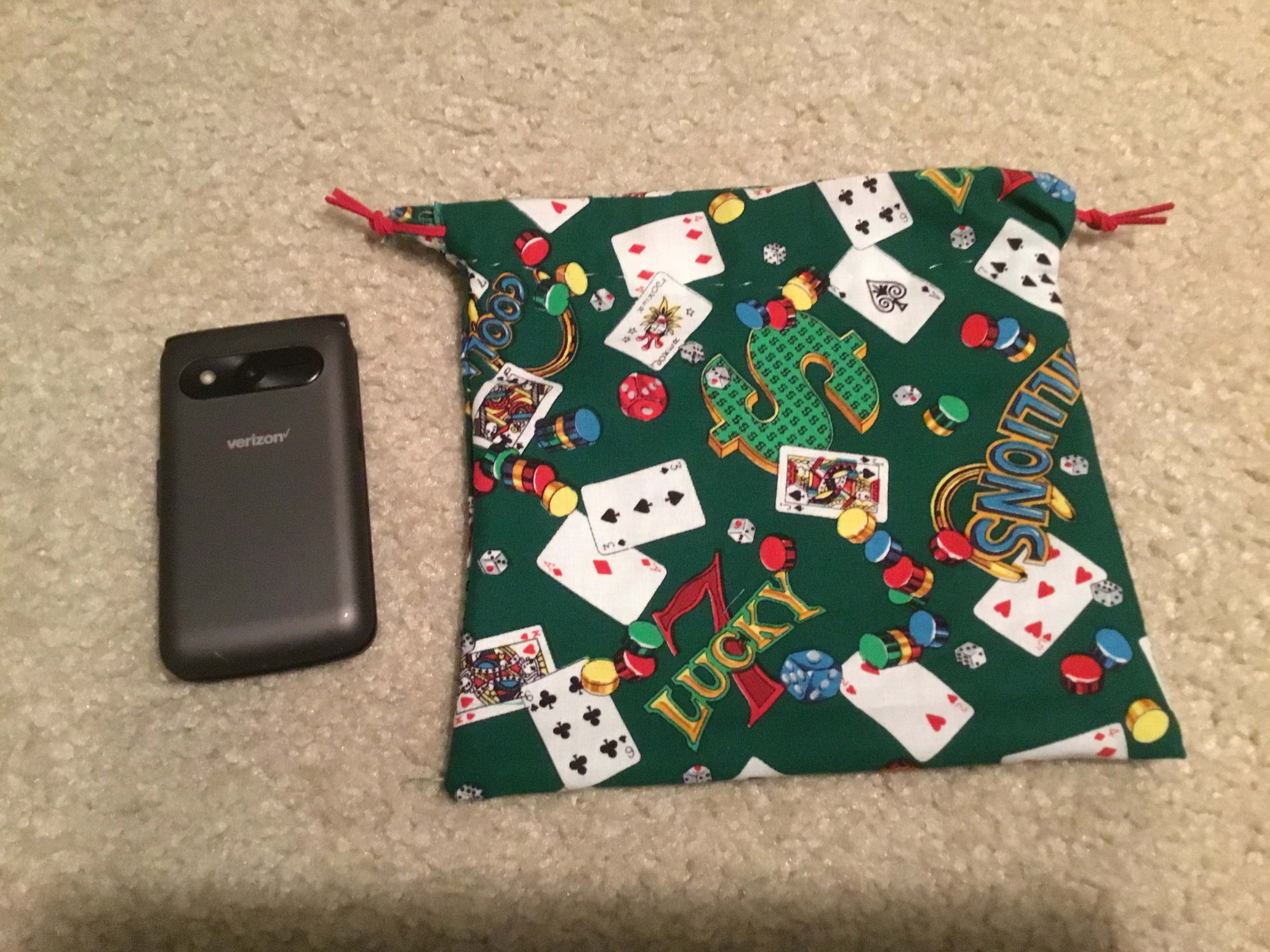 Lucky Green Poker Bag